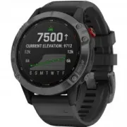 Garmin Fenix 6 Pro Solar, серые с черным ремешком (010-02410-15)