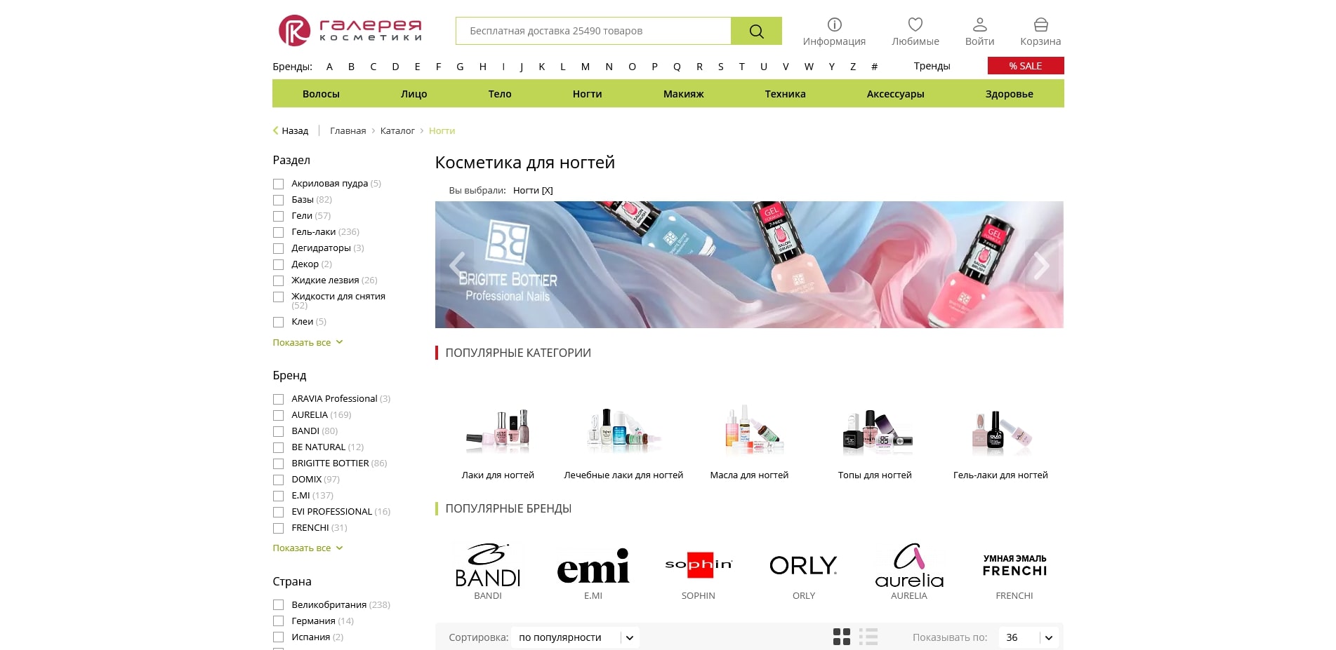 Галерея косметики